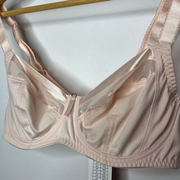 Fantasie Illusion Bra Women’s Size 34D Wide Wired Side Support Lace NWT Pink - Picture 3 of 11